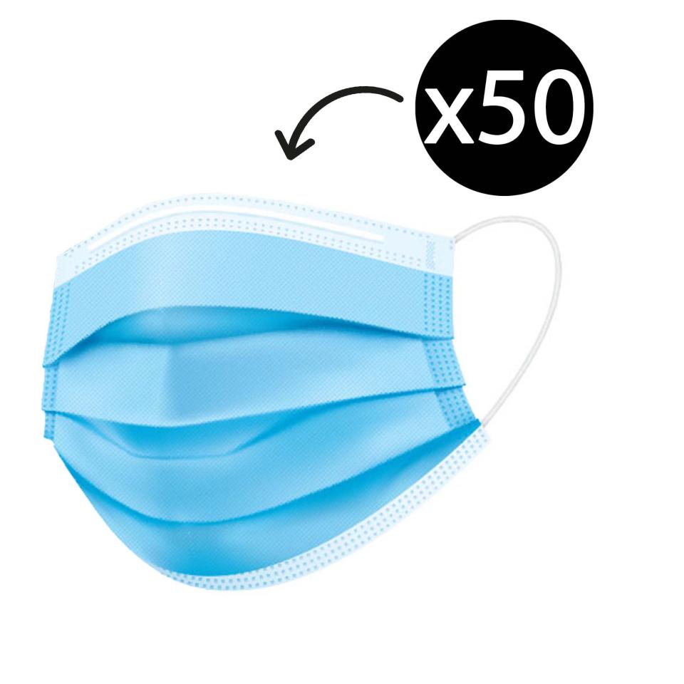 3PLY DISPOSABLE FACE MASK BOX 50