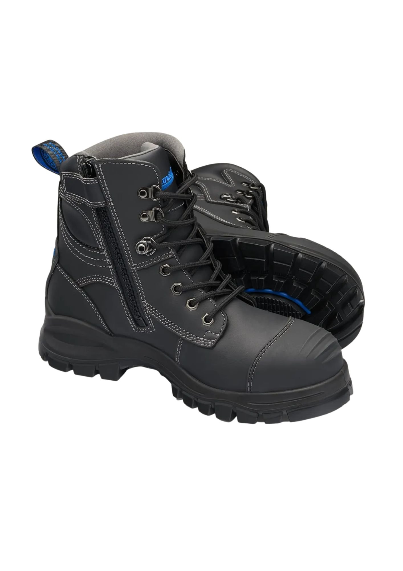 BLUNDSTONE 997 SAFETY XFOOT ZIP SIDED LACE UP BLACK - Maddison Safety