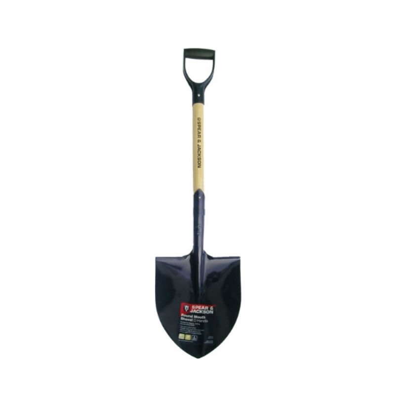 SHOVEL ROUND MOUTH TIMBER D HANDLE