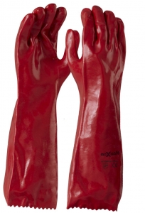 MAXISAFE PVC RED 18 INCH GAUNTLET GLOVES