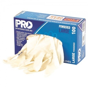 PRO CHOICE DISPOSABLE LATEX POWDERED GLOVES MDL