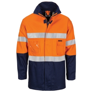 COTTON DRILL 2 IN 1 JACKET ORG/NVY 3767