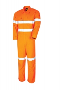 BOOL PARVOTEX FLAME RETARDANT HRC2 COVERALLS WITH REFLECTIVE TAPE BW1570T1 ORANG