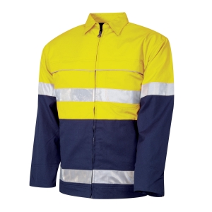 TRU WORKWEAR MIDWEIGHT COTTON DRILL JACKET WITH 3M R/TAPE