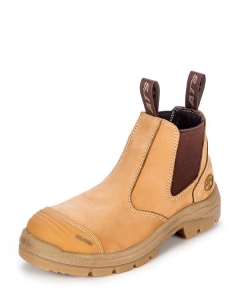 OLIVER ELASTIC SIDED WHEAT BOOT WITH TOE BUMP