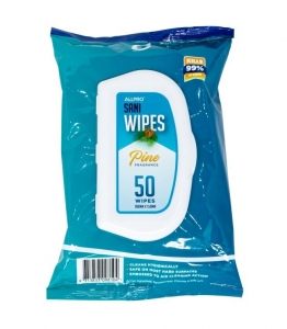 WIPES DISINFECTANT PINE 210X155MM PK50