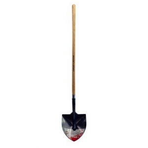SHOVEL ROUND MOUTH LONG TIMBER HANDLE