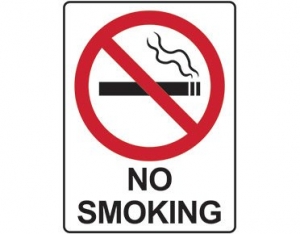 SIGN NO SMOKING 450 X 600 METAL