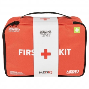 FIRST AID KIT MEDIQ SOFT PACK LOW RISK 1-25P