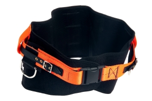 ELASTICISED/LEATHER MINERS BELT WITH D RINGS