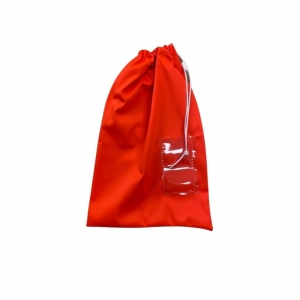 RED POLYESTER DRAW STRING BAG SMALL